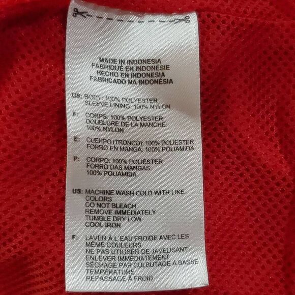 Red Adidas Team Issue Full-Zip Hoodie Sweatshirt Men’s Size Large Mentor-131 Log - Picture 4 of 5